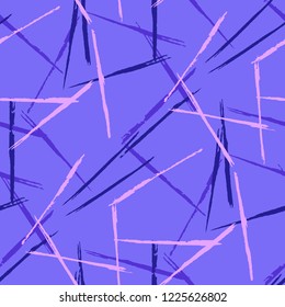 Seamless Grunge Stripes Background. Trendy Scribbled Grunge Pattern for Print, Fabric, Textile. Abstract Color Background with Scribbled Stripes. Vector Texture for your Design.