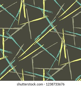 Seamless Grunge Stripes Background. Trendy Scribbled Grunge Rapport for Print, Cloth, Textile. Abstract Color Background with Scribbled Stripes. Vector Texture for your Design.