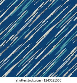 Seamless Grunge Stripes Background. Trendy Scribbled Grunge Rapport for Print, Cloth, Fabric. Abstract Color Background with Scribbled Stripes. Vector Texture for your Design.