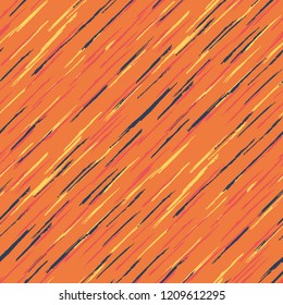 Seamless Grunge Stripes Background. Vintage Scribbled Grunge Motif for Cotton, Print, Calico. Abstract Color Background with Scribbled Stripes. Vector Texture for your Design.