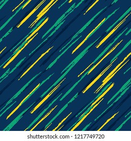 Seamless Grunge Stripes Background. Vintage Scribbled Grunge Pattern for Cotton, Calico, Textile. Abstract Color Background with Scribbled Stripes. Vector Texture for your Design.