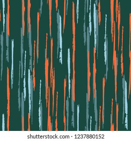 Seamless Grunge Stripes Background. Vintage Scribbled Grunge Pattern for Dress, Curtain, Paper. Abstract Color Background with Scribbled Stripes. Vector Texture for your Design.