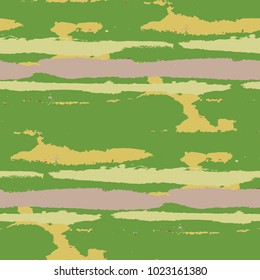 Seamless Grunge Stripes. Painted Lines. Texture with Horizontal Dry Brush Strokes. Scribbled Grunge Pattern for Linen, Fabric, Textile. Rustic Vector Background