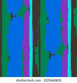 Seamless Grunge Stripes. Painted Lines. Texture with Vertical Dry Brush Strokes. Scribbled Grunge Rapport for Linen, Fabric, Wallpaper. Trendy Vector Background