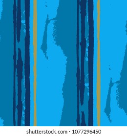 Seamless Grunge Stripes. Painted Lines. Texture with Vertical Dry Brush Strokes. Scribbled Grunge Motif for Cloth, Fabric, Textile. Trendy Vector Background with Stripes