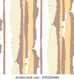 Seamless Grunge Stripes. Painted Lines. Texture with Vertical Dry Brush Strokes. Scribbled Grunge Pattern for Sportswear, Paper, Cloth. Retro Vector Background