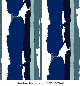 Seamless Grunge Stripes. Painted Lines. Texture with Vertical Dry Brush Strokes. Scribbled Grunge Rapport for Cloth, Fabric, Textile. Retro Vector Background