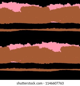 Seamless Grunge Stripes. Painted Lines. Texture with Horizontal Dry Brush Strokes. Scribbled Grunge Pattern for Sportswear, Fabric, Wallpaper. Retro Vector Background with Stripes