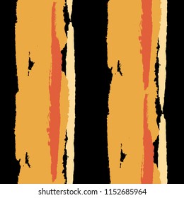 Seamless Grunge Stripes. Painted Lines. Texture with Vertical Brush Strokes. Scribbled Grunge Rapport for Sportswear, Fabric, Cloth. Retro Vector Background with Stripes