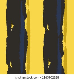 Seamless Grunge Stripes. Painted Lines. Texture with Vertical Brush Strokes. Scribbled Grunge Pattern for Sportswear, Fabric, Wallpaper. Retro Vector Background with Stripes
