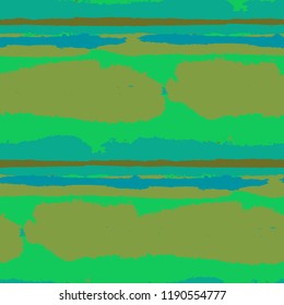 Seamless Grunge Stripes. Painted Lines. Texture with Horizontal Dry Brush Strokes. Scribbled Grunge Rapport for Cloth, Swimwear, Textile. Trendy Vector Background