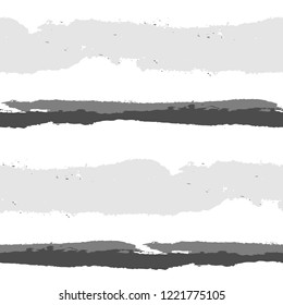 Seamless Grunge Stripes. Painted Lines. Texture with Horizontal Dry Brush Strokes. Scribbled Grunge Rapport for Cloth, Fabric, Textile. Rustic Vector Background
