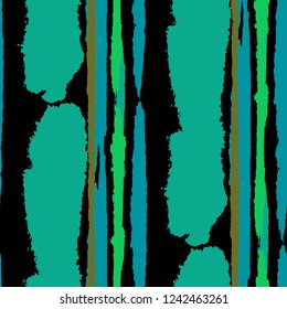 Seamless Grunge Stripes. Painted Lines. Texture with Vertical Brush Strokes. Scribbled Grunge Motif for Sportswear, Fabric, Wallpaper. Rustic Vector Background