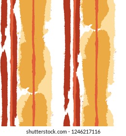 Seamless Grunge Stripes. Painted Lines. Texture with Vertical Brush Strokes. Scribbled Grunge Rapport for Cloth, Fabric, Textile. Trendy Vector Background with Stripes