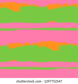 Seamless Grunge Stripes. Painted Lines. Texture with Horizontal Brush Strokes. Scribbled Grunge Motif for Sportswear, Fabric, Wallpaper. Rustic Vector Background with Stripes
