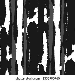 Seamless Grunge Stripes. Painted Lines. Texture with Vertical Dry Brush Strokes. Scribbled Grunge Rapport for Cloth, Fabric, Textile. Trendy Vector Background