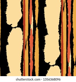 Seamless Grunge Stripes. Painted Lines. Texture with Vertical Dry Brush Strokes. Scribbled Grunge Pattern for Sportswear, Fabric, Wallpaper. Trendy Vector Background with Stripes