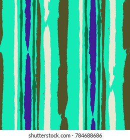Seamless Grunge Stripes. Painted Lines. Texture with Vertical Brush Strokes. Scribbled Grunge Rapport for Sportswear, Paper, Cloth. Retro Vector Background with Stripes
