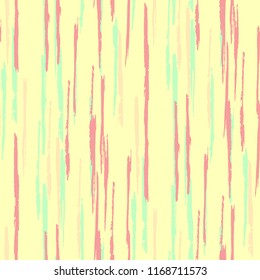 Seamless Grunge Stripes Pattern. Modern Scribbled Grunge Rapport for Print, Cloth, Textile. Abstract Color Background with Scribbled Stripes. Vector Texture for your Design.
