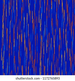 Seamless Grunge Stripes Pattern. Modern Scribbled Grunge Motif for Cotton, Print, Textile. Abstract Color Background with Scribbled Stripes. Vector Texture for your Design.