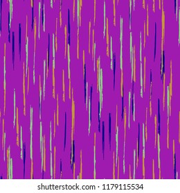 Seamless Grunge Stripes Pattern. Modern Scribbled Grunge Pattern for Linen, Paper, Tablecloth. Abstract Color Background with Scribbled Stripes. Vector Texture for your Design.