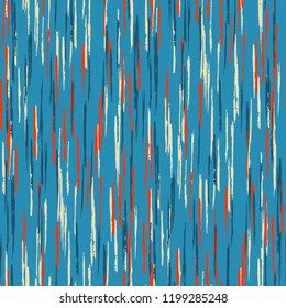 Seamless Grunge Stripes Pattern. Modern Scribbled Grunge Pattern for Wallpaper, Print, Cotton. Abstract Color Background with Scribbled Stripes. Vector Texture for your Design.