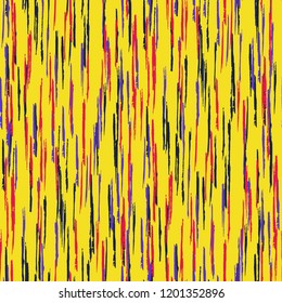 Seamless Grunge Stripes Pattern. Modern Scribbled Grunge Motif for Print, Cloth, Textile. Abstract Color Background with Scribbled Stripes. Vector Texture for your Design.