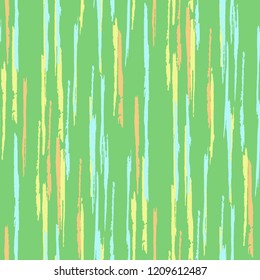 Seamless Grunge Stripes Pattern. Modern Scribbled Grunge Motif for Fabric, Cloth, Textile. Abstract Color Background with Scribbled Stripes. Vector Texture for your Design.