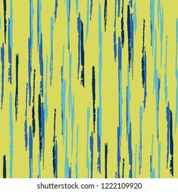 Seamless Grunge Stripes Pattern. Modern Scribbled Grunge Motif for Cotton, Print, Calico. Abstract Color Background with Scribbled Stripes. Vector Texture for your Design.