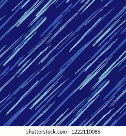 Seamless Grunge Stripes Pattern. Modern Scribbled Grunge Motif for Calico, Print, Textile. Abstract Color Background with Scribbled Stripes. Vector Texture for your Design.