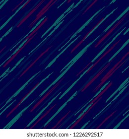 Seamless Grunge Stripes Pattern. Modern Scribbled Grunge Pattern for Cotton, Print, Textile. Abstract Color Background with Scribbled Stripes. Vector Texture for your Design.