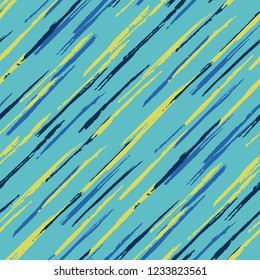 Seamless Grunge Stripes Pattern. Modern Scribbled Grunge Rapport for Wallpaper, Fabric, Textile. Abstract Color Background with Scribbled Stripes. Vector Texture for your Design.