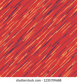 Seamless Grunge Stripes Pattern. Modern Scribbled Grunge Pattern for Cotton, Print, Calico. Abstract Color Background with Scribbled Stripes. Vector Texture for your Design.