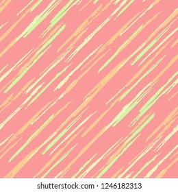 Seamless Grunge Stripes Pattern. Modern Scribbled Grunge Pattern for Print, Fabric, Cloth. Abstract Color Background with Scribbled Stripes. Vector Texture for your Design.