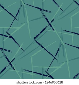 Seamless Grunge Stripes Pattern. Modern Scribbled Grunge Rapport for Print, Fabric, Textile.  Abstract Color Background with Scribbled Stripes. Vector Texture for your Design.