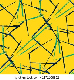 Seamless Grunge Stripes Pattern. Retro Scribbled Grunge Rapport for Wallpaper, Cotton, Textile. Abstract Color Background with Scribbled Stripes. Vector Texture for your Design.
