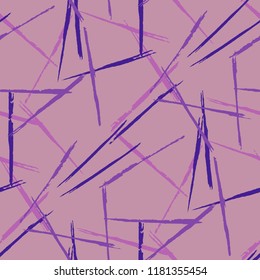 Seamless Grunge Stripes Pattern. Retro Scribbled Grunge Rapport for Chintz, Linen, Wallpaper. Abstract Color Background with Scribbled Stripes. Vector Texture for your Design.