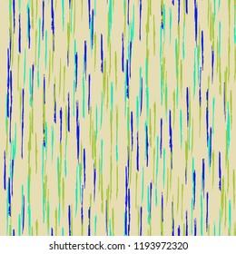 Seamless Grunge Stripes Pattern. Retro Scribbled Grunge Pattern for Dress, Curtain, Tablecloth. Abstract Color Background with Scribbled Stripes. Vector Texture for your Design.