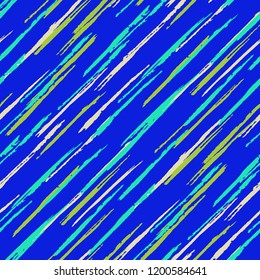 Seamless Grunge Stripes Pattern. Retro Scribbled Grunge Rapport for Wallpaper, Print, Cotton. Abstract Color Background with Scribbled Stripes. Vector Texture for your Design.