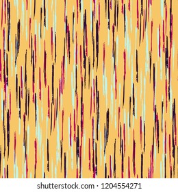 Seamless Grunge Stripes Pattern. Retro Scribbled Grunge Motif for Linen, Paper, Tablecloth. Abstract Color Background with Scribbled Stripes. Vector Texture for your Design.