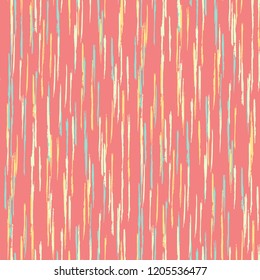 Seamless Grunge Stripes Pattern. Retro Scribbled Grunge Motif for Print, Fabric, Textile. Abstract Color Background with Scribbled Stripes. Vector Texture for your Design.