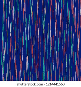 Seamless Grunge Stripes Pattern. Retro Scribbled Grunge Pattern for Print, Fabric, Cloth. Abstract Color Background with Scribbled Stripes. Vector Texture for your Design.