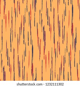 Seamless Grunge Stripes Pattern. Retro Scribbled Grunge Motif for Print, Fabric, Textile. Abstract Color Background with Scribbled Stripes. Vector Texture for your Design.