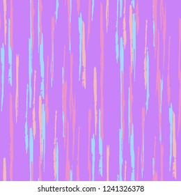 Seamless Grunge Stripes Pattern. Retro Scribbled Grunge Motif for Dress, Paper, Tablecloth. Abstract Color Background with Scribbled Stripes. Vector Texture for your Design.