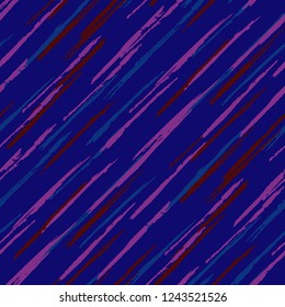 Seamless Grunge Stripes Pattern. Retro Scribbled Grunge Motif for Print, Cloth, Textile. Abstract Color Background with Scribbled Stripes. Vector Texture for your Design.