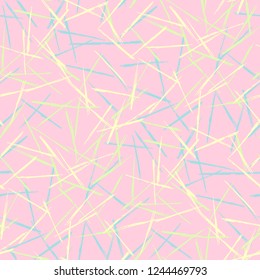 Seamless Grunge Stripes Pattern. Retro Scribbled Grunge Rapport for Print, Fabric, Textile.  Abstract Color Background with Scribbled Stripes. Vector Texture for your Design.