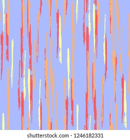 Seamless Grunge Stripes Pattern. Retro Scribbled Grunge Rapport for Wallpaper, Fabric, Print. Abstract Color Background with Scribbled Stripes. Vector Texture for your Design.