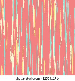 Seamless Grunge Stripes Pattern. Retro Scribbled Grunge Rapport for Wallpaper, Print, Cotton. Abstract Color Background with Scribbled Stripes. Vector Texture for your Design.