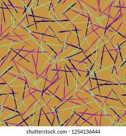 Seamless Grunge Stripes Pattern. Retro Scribbled Grunge Rapport for Wallpaper, Fabric, Print. Abstract Color Background with Scribbled Stripes. Vector Texture for your Design.