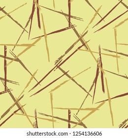 Seamless Grunge Stripes Pattern. Retro Scribbled Grunge Motif for Chintz, Curtain, Paper. Abstract Color Background with Scribbled Stripes. Vector Texture for your Design.